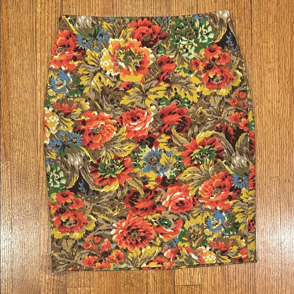 Talbots Floral Patterned Skirt Size 4P